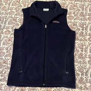 Columbia Dark Blue Fleece Vest Youth Medium